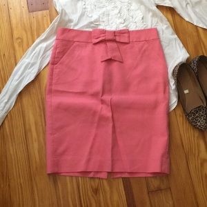 J. Crew size 8 pink pencil skirt